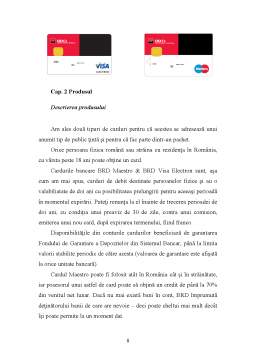 Proiect - Analiza unui produs bancar - Cardul Maestro și Visa Electron al BRD-GSG