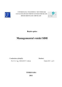 Proiect - Managementul rețelei SDH