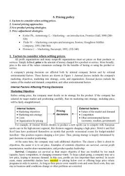 Curs - Pricing Policy