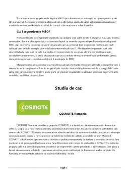 Referat - Management prin Obiective Cosmote România