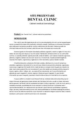 Referat - Practică informatică - site prezentare Dental Clinic