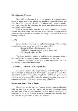Referat - Leadership and Management