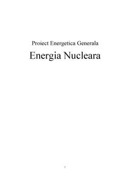 Proiect - Energia nucleară