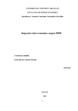 Referat - Impactul Crizei Economice asupra IMM
