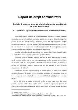 Proiect - Raport de Drept Administrativ