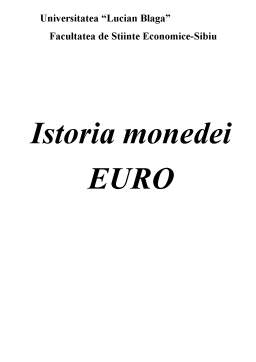 Referat - Istoria Monedei Euro