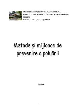 Proiect - Metode și Mijloace de Prevenire a Poluării