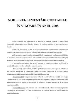 Referat - Noile Reglementări Contabile în Vigoare în Anul 2008