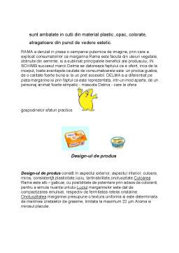 Proiect - Proiectarea ansamblului design de produs - design de ambalaj pentru margarina Rama