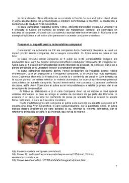 Referat - Organizarea unei Campanii de PR pentru Avon Cosmetics România