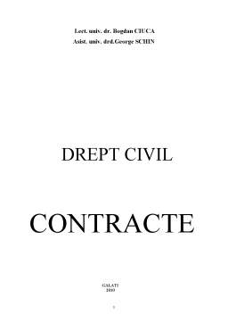 Curs - Drept Civil. Contracte