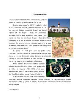 Proiect - Caracterizați Concepția de Amenajare Turistică Existentă în Comuna Prejmer