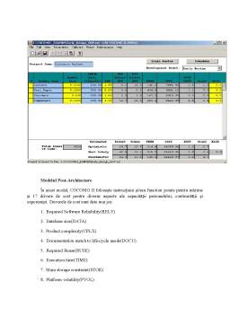 Proiect - Evaluarea performanțelor sistemelor informatice - Cocomo II