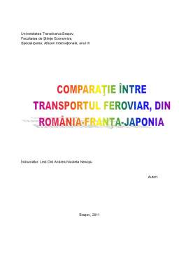 Proiect - Comparație între transportul feroviar din România, Franța și Japonia