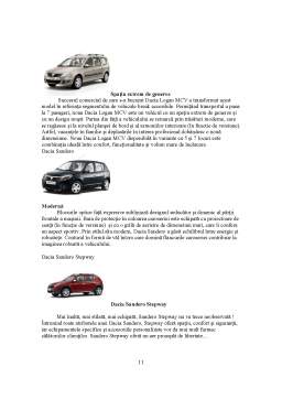 Proiect - Planul de Afaceri al Firmei Dacia