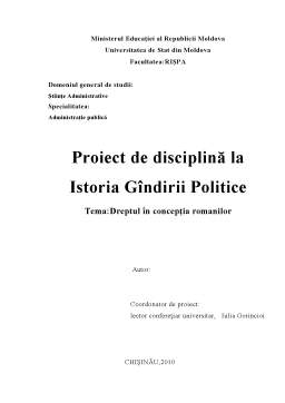 Proiect - Dreptul în Concepția Romanilor