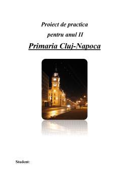 Proiect - Practică Primăria Cluj-Napoca
