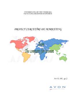Proiect - Cercetări de marketing Avon