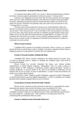 Proiect - Stabilirea liniei directoare a campaniei electorale - Mircea Geoană