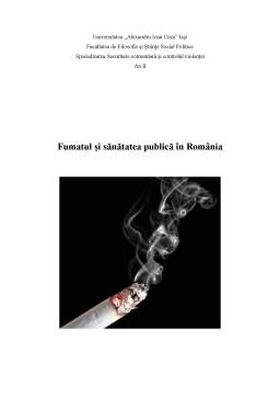 Referat - Fumatul și Sănătatea Publică în România
