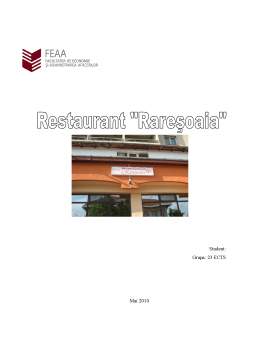 Proiect - Gestiune alimentară și catering - proiect Restaurant Raresoaia