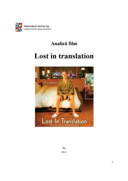 Referat - Analiza Film - Lost în Translation
