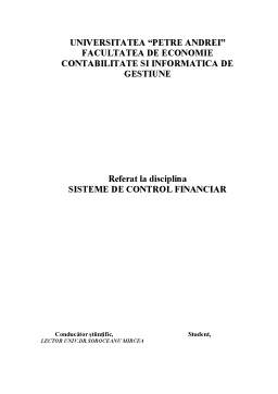 Referat - Sisteme de Control Financiar - ANAF