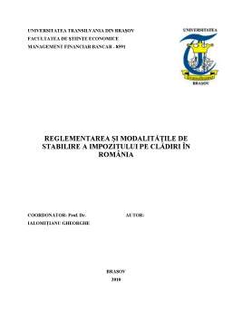 Proiect - Reglementarea impozitului pe clădiri în România, 2011
