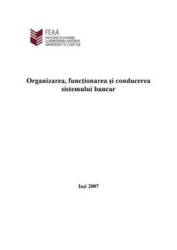 Proiect - Organizarea, funcționarea și conducerea sistemului bancar