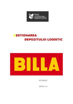 Proiect - Gestionarea Depozitului Logistic Billa