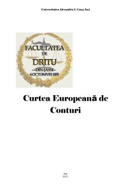 Referat - Istoria contrucției europene - Curtea de Conturi