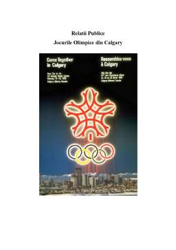 Referat - Relații publice - jocurile olimpice din Calgary