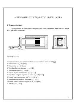 Proiect - Actuatori Electromagnetici Liniari (AEML)