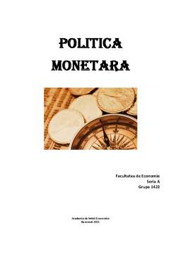 Proiect - Politica monetară în România