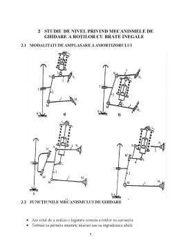 Proiect - Mecanism de ghidare - brațe inegale - direcție pentru autocamion