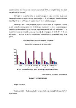 Proiect - Comportamentul consumatorilor față de spotul TV al ciocolatei Primola
