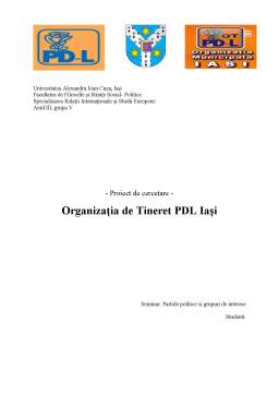 Proiect - Organizația de tineret PDL-Iași