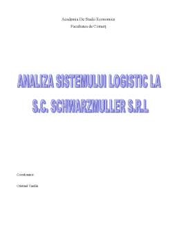 Referat - Analiza Sistemului Logistic la SC Schwartzmuller SRL