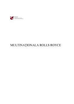 Referat - Multinaționala Rolls Royce