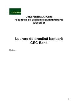 Proiect - Practică CEC Bank