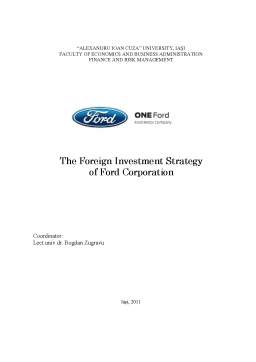 Referat - Ford - The Foreign Investment Strategy