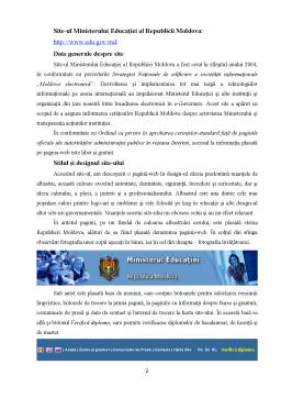 Referat - Analiza Site-ului Ministerului Educației al Republicii Moldova