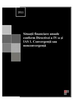 Referat - Situații financiare conform directivei a IV-a și IAS 1