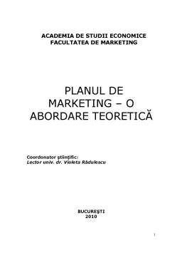 Disertație - Planul de Marketing - O Abordare Teoretică