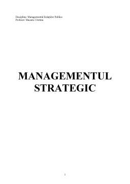 Referat - Management Strategic