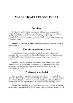 Referat - Valorificarea Propolisului