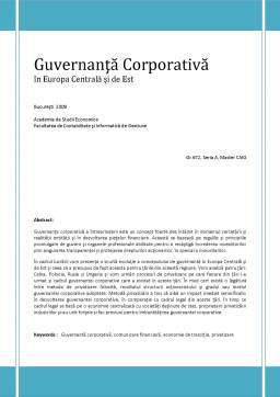 Curs - Guvernanță Corporativă
