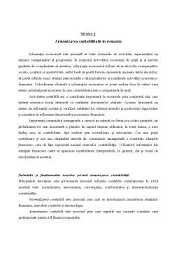 Referat - Armonizarea contabilității în România