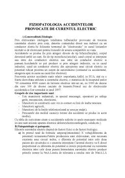 Referat - Fiziopatologia Accidentelor Provocate de Curentul Electric