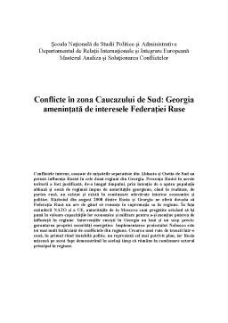 Proiect - Conflicte în Zona Caucazului de Sud